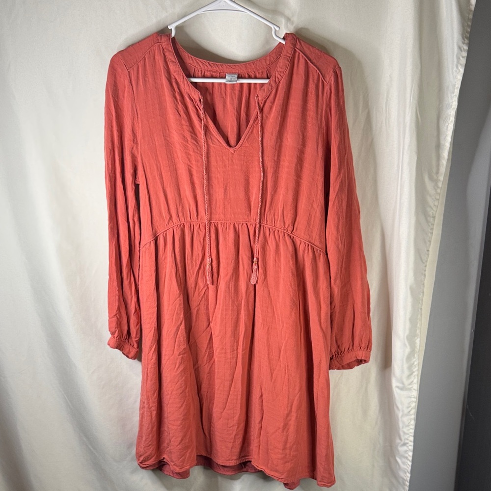Old Navy Coral Textured Dress